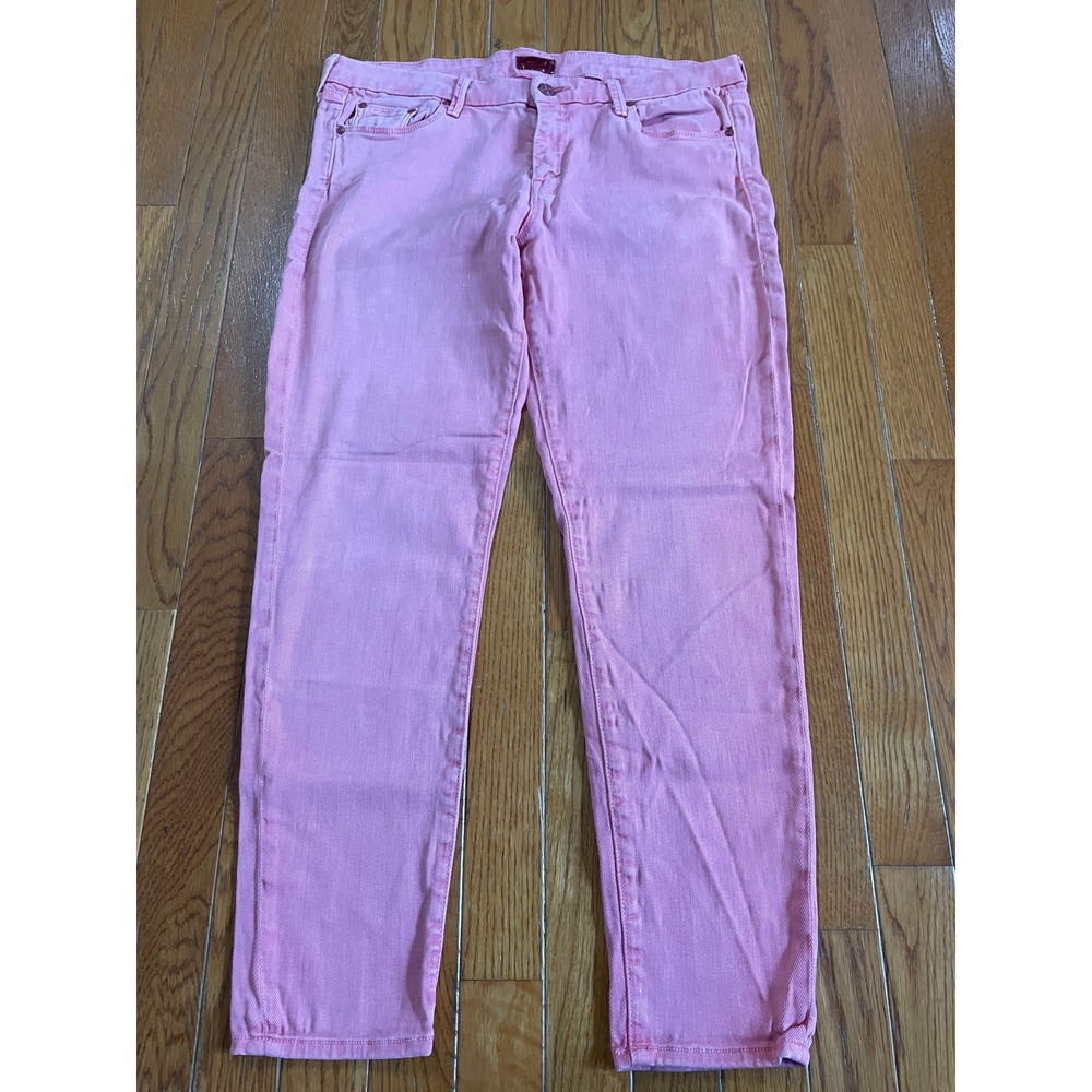 Mother Pants Womens Sz‎ 32 Pale Red Straight Leg Stretch Zip Fly Low Rise Chino